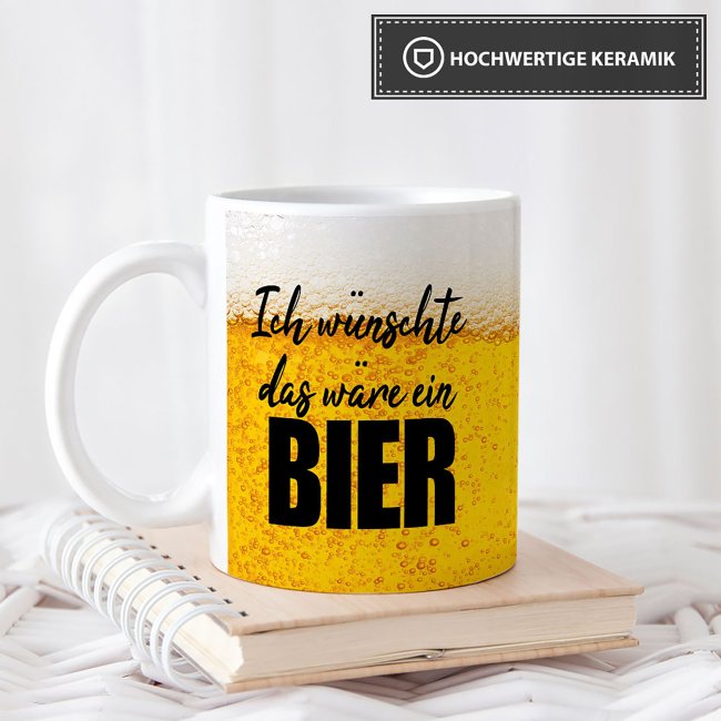 Tassen Mit Spruch Ich W Nschte Das W Re Ein Bier Print Royal