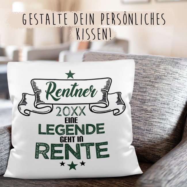 Kissen Zum Ruhestand Eine Legende Geht In Rente Print Royal