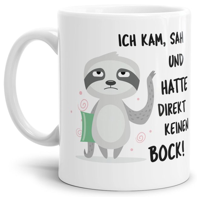 Faultiertasse Mit Lustigem Spruch Kein Bock Print Royal 10 95