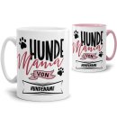 Tasse mit Spruch - Hundemama von - mit Name des Hundes