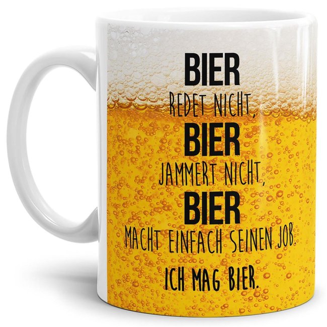 Bier Tasse - Ich mag Bier! - Weiß | PRINT ROYAL, 9,95