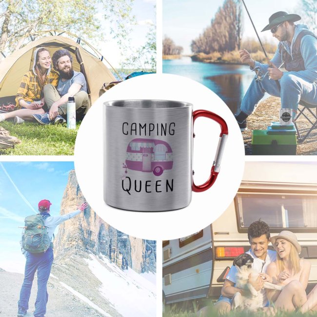 Karabiner Tasse - Camping Queen