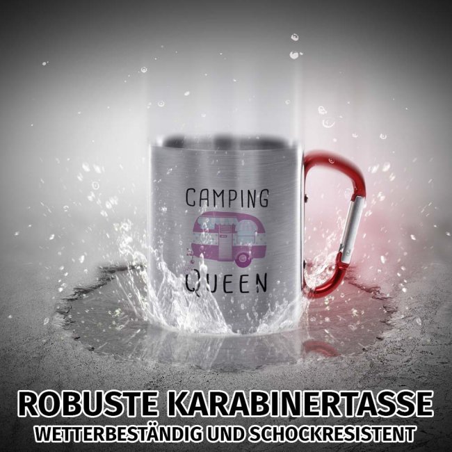 Karabiner Tasse - Camping Queen