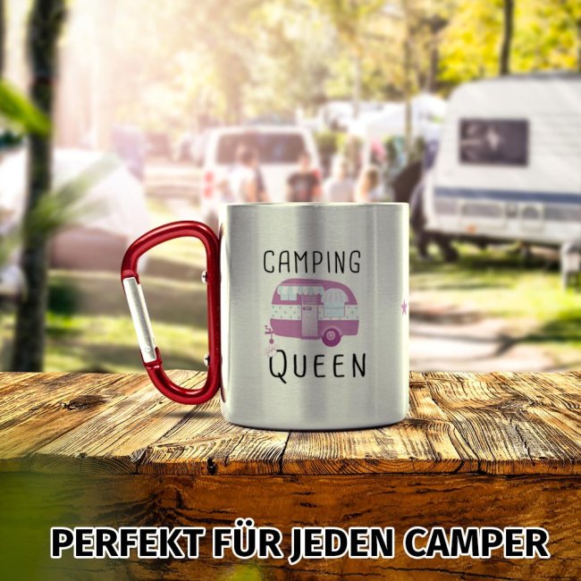 Karabiner Tasse - Camping Queen