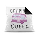 Camping Kissen - Camping Queen - R&uuml;ckseite Schwarz