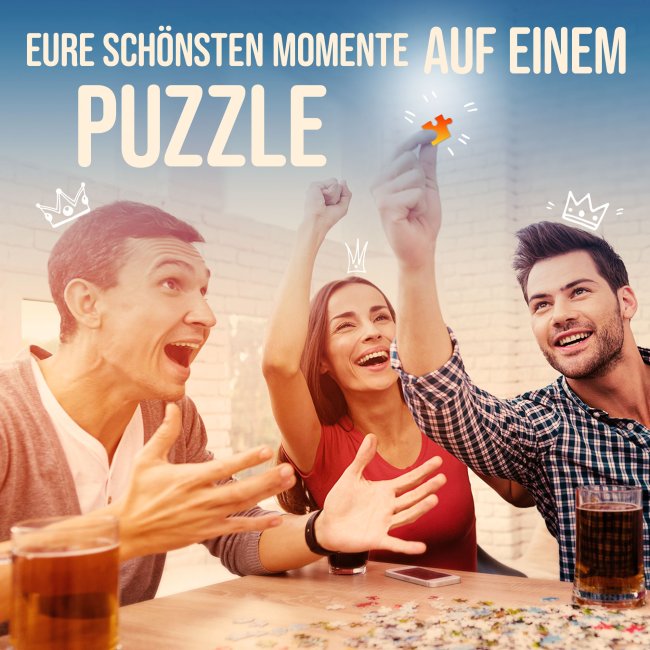 Herz Puzzle mit Foto - Love you - 63 Teile im Karton