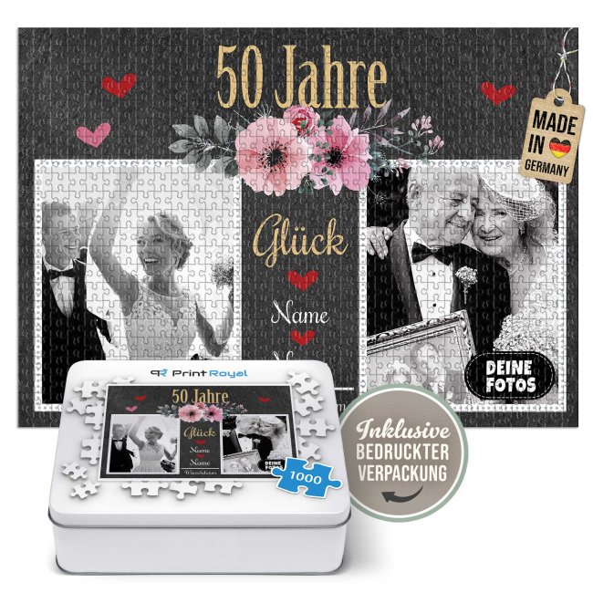 Fotopuzzle zur 60. Hochzeitstag - Geschenk zur diamantenen Hochzeit