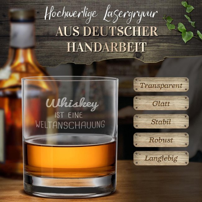 Personalisiertes Whiskyglas mit Gravur selbst gestalten - 300 ml