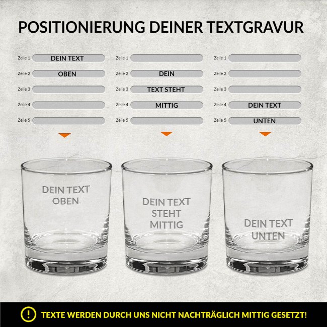 Personalisiertes Whiskyglas mit Gravur selbst gestalten - 300 ml