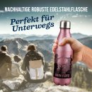 Edelstahl-Trinkflasche mit Glitzer Effekt - 4 Farben -...