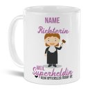 Berufe-Tasse f&uuml;r Frauen - Richterin - mit Name