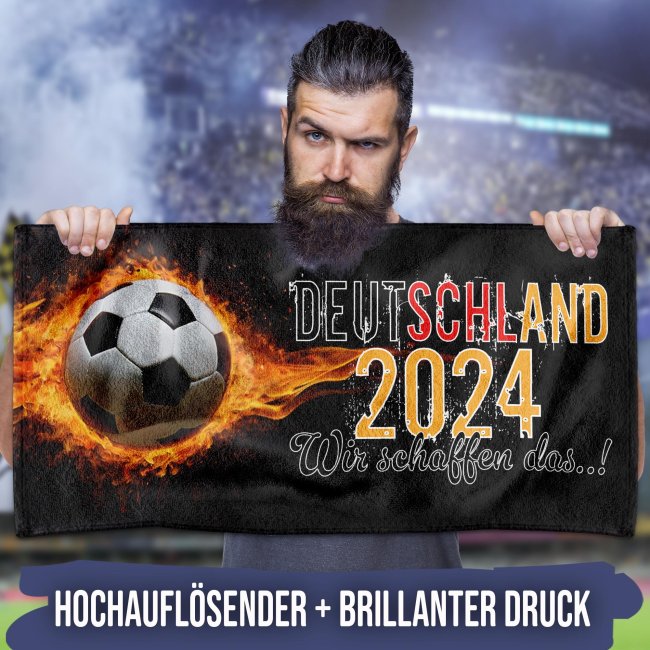 Fan Handtuch zur Fu&szlig;ball EM 2024 - in zwei Gr&ouml;&szlig;en