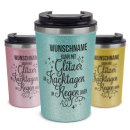 To Go Edelstahlbecher Glitzer - Mit Glitzer an Kacktage...