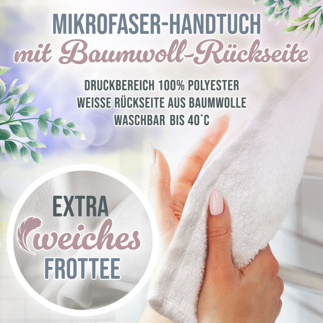 Handtuch als Hochzeitsgeschenk - mit Namen und Datum personalisierbar - 2 Gr&ouml;&szlig;en