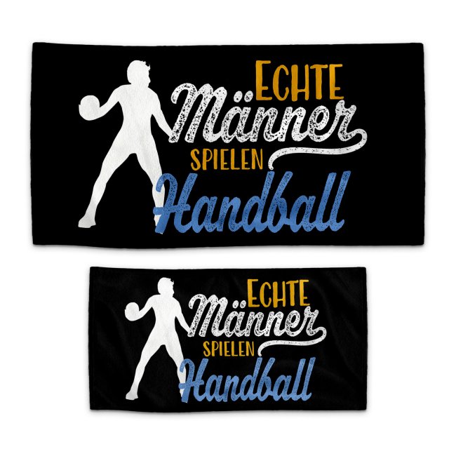 Handtuch f&uuml;r Sportler - Handball - in zwei Gr&ouml;&szlig;en