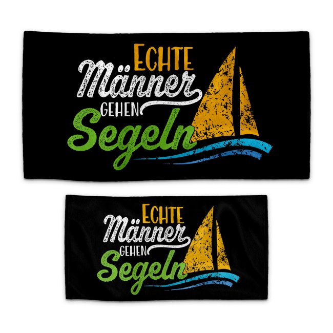 Handtuch f&uuml;r Sportler - Segeln - in zwei Gr&ouml;&szlig;en