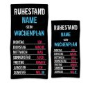 Handtuch mit Name zum Ruhestand - Wochenplan - 2...