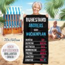 Handtuch mit Name zum Ruhestand - Wochenplan - 2...