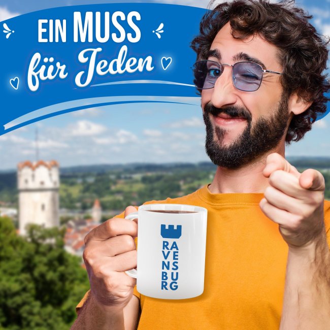 Tasse mit Stadtmotiv - Ravensburg Turm