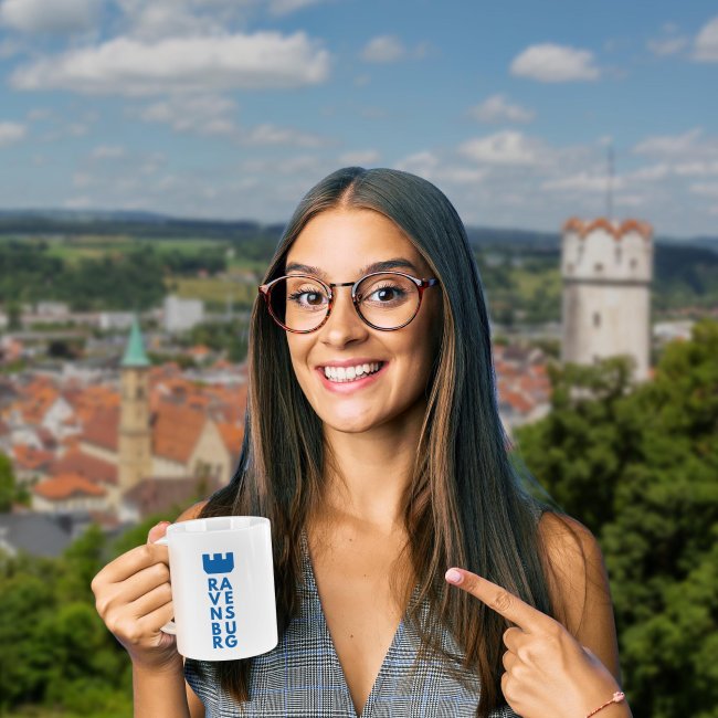 Tasse mit Stadtmotiv - Ravensburg Turm