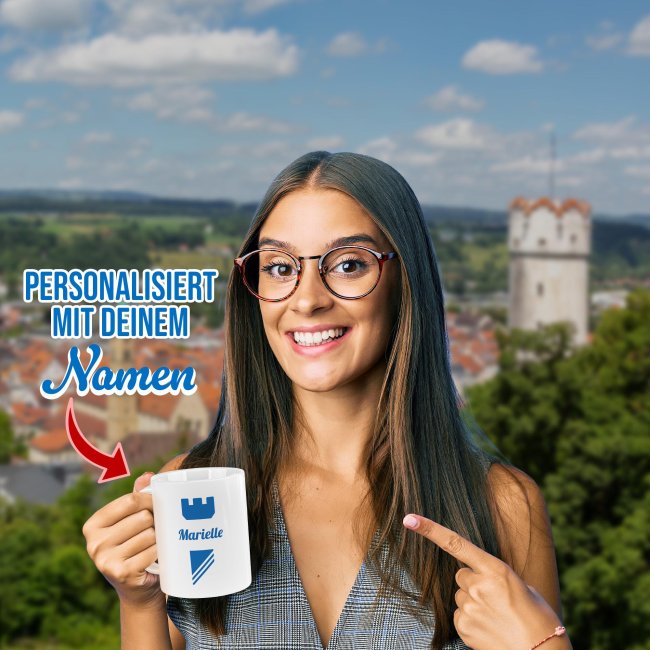 Personalisierbare Tasse mit Name - Ravensburg Turm