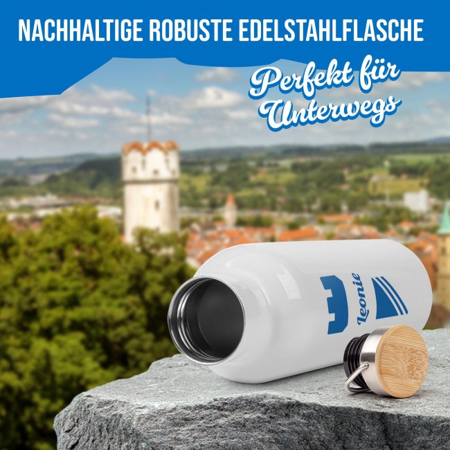 Personalisierbare Trinkflasche mit Name - Ravensburg Turm - 500 ml und 750 ml