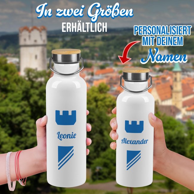 Personalisierbare Trinkflasche mit Name - Ravensburg Turm - 500 ml und 750 ml