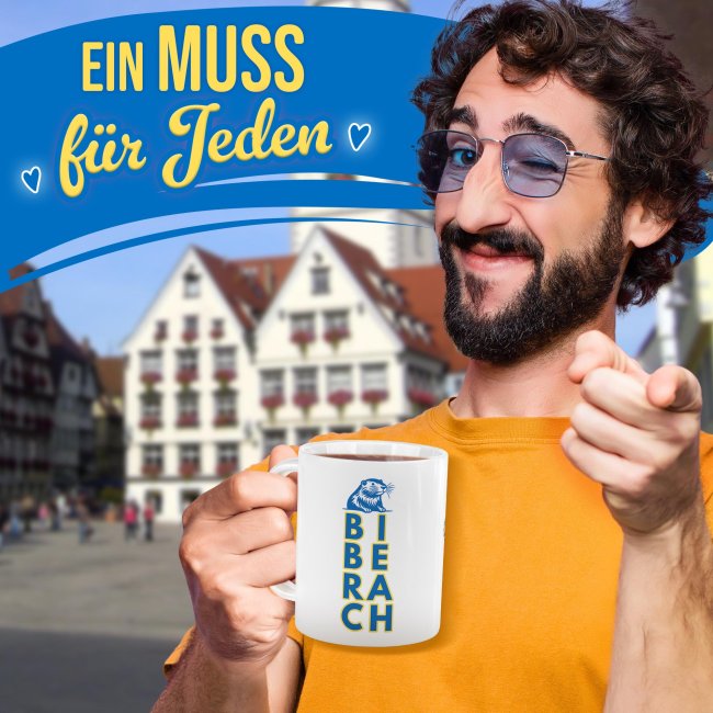 Tasse mit Stadtmotiv - Biberach