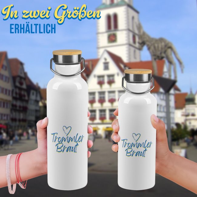 Trinkflasche mit Name - Trommler Braut - 500 ml und 750 ml