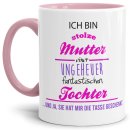 Tasse Stolze Mutter - Innen &amp; Henkel Rosa