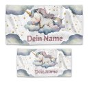 Kinder-Handtuch mit Name - Einhorn Wolke - 2...