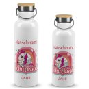 Trinkflasche mit Bambusdeckel zur Einschulung - Schulkind...