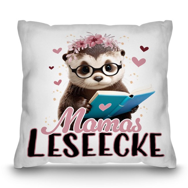 Kissen - Mamas Leseecke - Otter - in 6 Farben