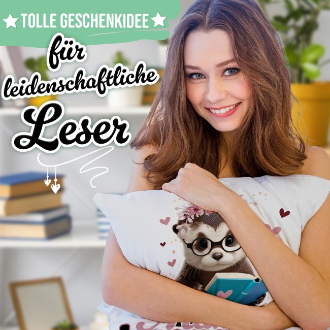 Kissen - Mamas Leseecke - Otter - in 6 Farben