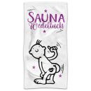 Handtuch mit Spruch - Sauna Wedeltuch - in zwei...