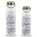 Trinkflasche mit Bambusdeckel - Danke, dass du mir...