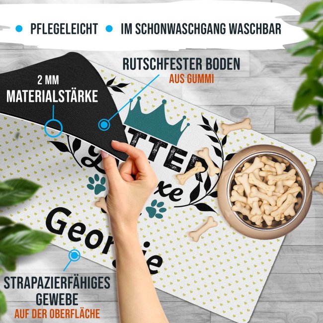 Napfunterlage mit Name personalisieren - Futter-Deluxe - 4 Gr&ouml;&szlig;en