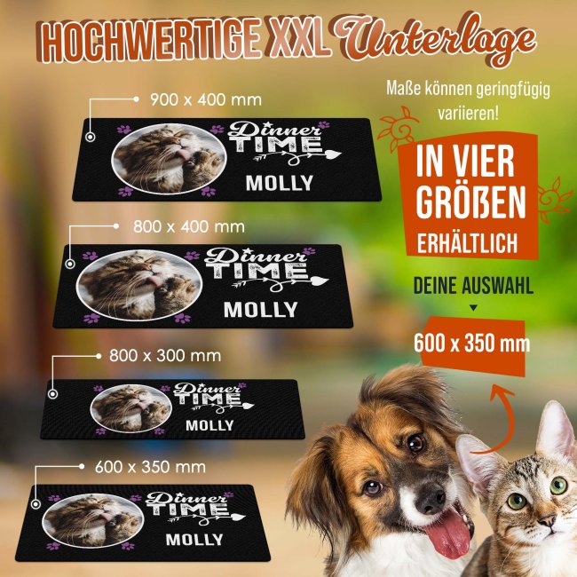 Napfunterlage mit Foto &amp; Name personalisieren - Dinner Time - 4 Gr&ouml;&szlig;en