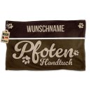 Pfotenhanduch f&uuml;r Tiere - Pfotenhandtuch - mit Name...