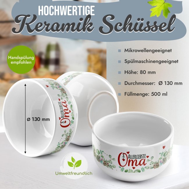 M&uuml;slischale - Allerliebste Oma - 500 ml