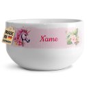 Kinder-M&uuml;slischale - Einhorn Rosa - mit Name - 500 ml