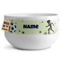 Kinder-M&uuml;slischale - Fussball Junge - mit Name - 500 ml