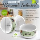 Kinder-M&uuml;slischale - Hund Comic - mit Name - 500 ml