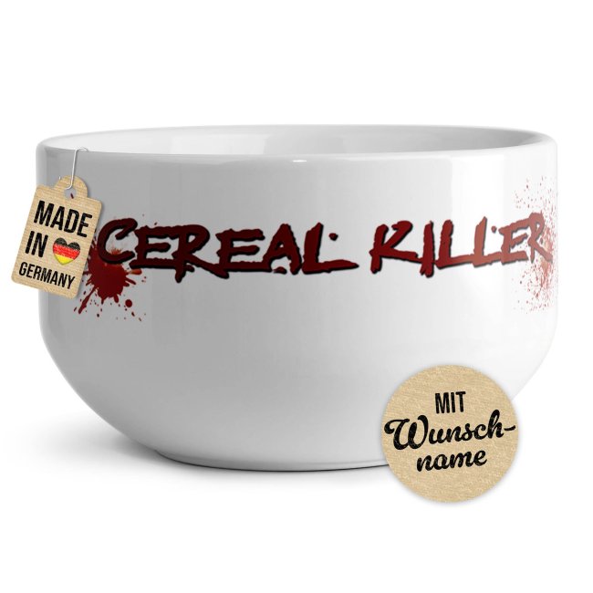 M&uuml;slischale - Cereal Killer - mit Name - 500 ml