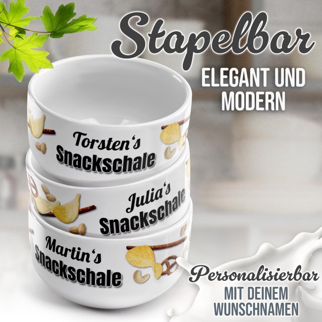 M&uuml;slischale - Snackschale salzig - mit Name - 500 ml