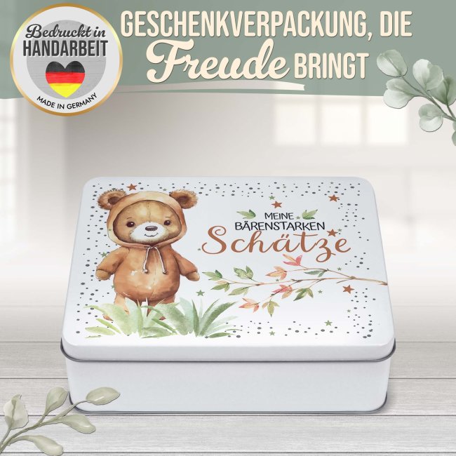 Kinder-Geschenkdose -B&auml;renstarke Sch&auml;tze - in drei Gr&ouml;&szlig;en