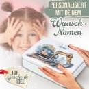 Kinder-Geschenkdose - Bagger - mit Name - in drei...