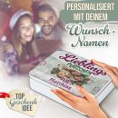 Weihnachts-Keksdose mit Name - Lieblingspl&auml;tzchen...