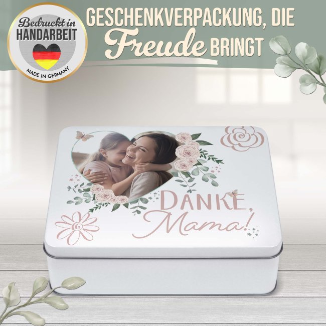 Geschenkdose f&uuml;r Mama - Danke Mama - mit Foto - in drei Gr&ouml;&szlig;en