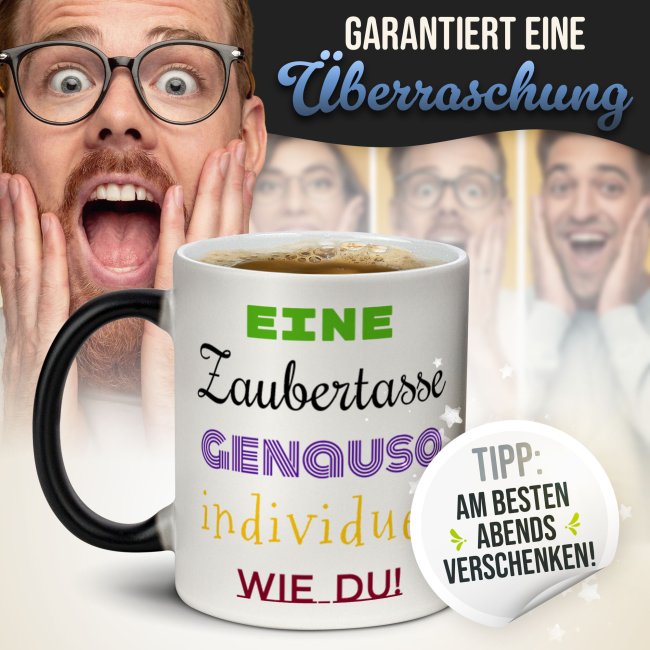 Magic Mug Zaubertasse mit Wunschtext - 300 ml